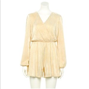 Gold and white romper